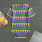Geometric Mardi Gras Pattern Print Men's Bodysuit