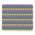 Geometric Mardi Gras Pattern Print Mouse Pad
