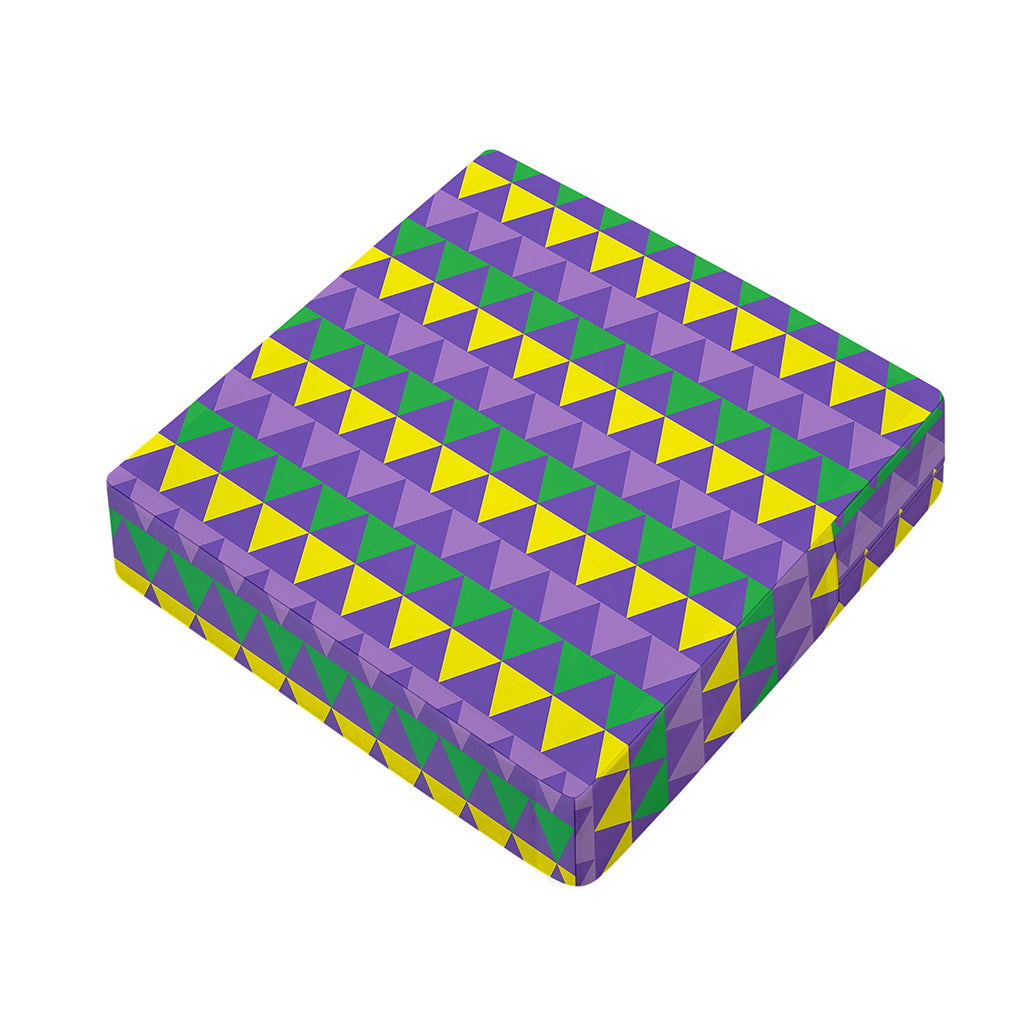 Geometric Mardi Gras Pattern Print Outdoor Seat Cushion Cover