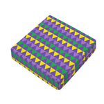 Geometric Mardi Gras Pattern Print Outdoor Seat Cushion Cover