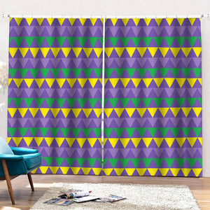 Geometric Mardi Gras Pattern Print Pencil Pleat Curtains