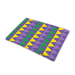 Geometric Mardi Gras Pattern Print Pet Cooling Mat Cover