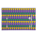 Geometric Mardi Gras Pattern Print Placemat