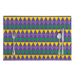 Geometric Mardi Gras Pattern Print Placemat