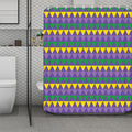 Geometric Mardi Gras Pattern Print Polyester Shower Curtain