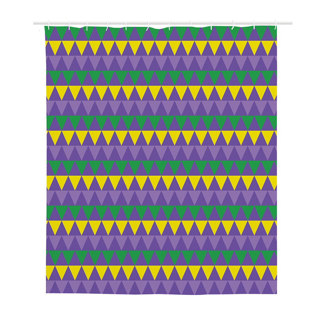 Geometric Mardi Gras Pattern Print Polyester Shower Curtain