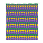 Geometric Mardi Gras Pattern Print Polyester Shower Curtain