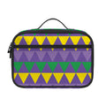Geometric Mardi Gras Pattern Print Portable Lunch Bag