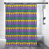 Geometric Mardi Gras Pattern Print Premium Shower Curtain