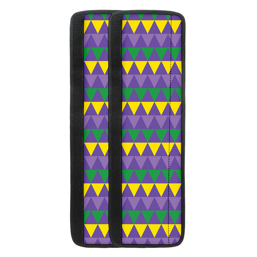 Geometric Mardi Gras Pattern Print Refrigerator Handle Covers