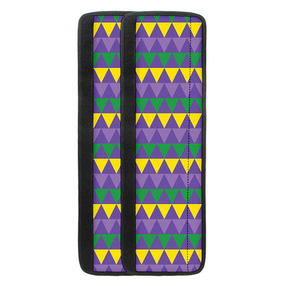 Geometric Mardi Gras Pattern Print Refrigerator Handle Covers