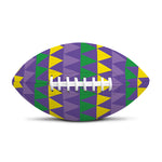 Geometric Mardi Gras Pattern Print Rugby Ball