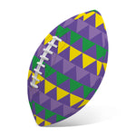 Geometric Mardi Gras Pattern Print Rugby Ball