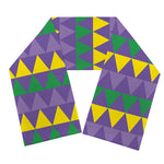 Geometric Mardi Gras Pattern Print Scarf