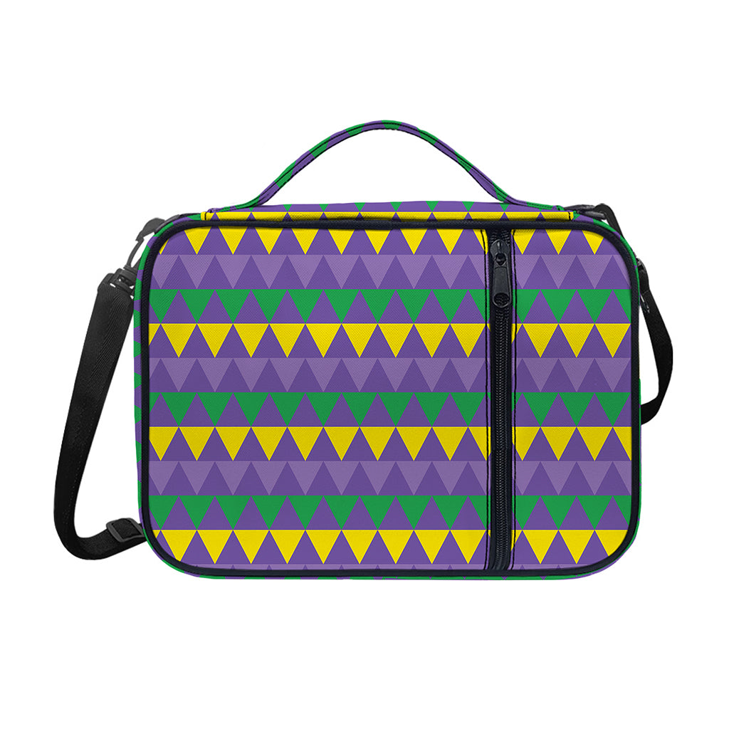 Geometric Mardi Gras Pattern Print Shoulder Strap Bible Bag