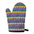 Geometric Mardi Gras Pattern Print Single Oven Mitt