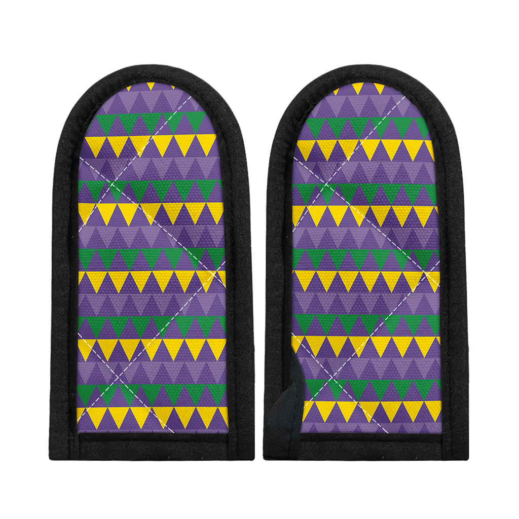 Geometric Mardi Gras Pattern Print Skillet Handle Cover