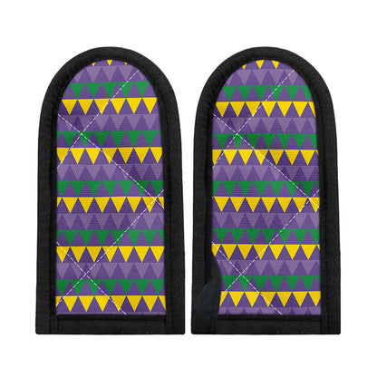 Geometric Mardi Gras Pattern Print Skillet Handle Cover