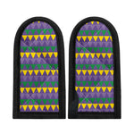 Geometric Mardi Gras Pattern Print Skillet Handle Cover