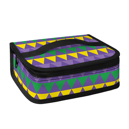Geometric Mardi Gras Pattern Print Small Lunch Bag