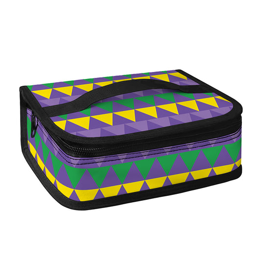 Geometric Mardi Gras Pattern Print Small Lunch Bag