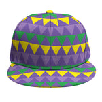 Geometric Mardi Gras Pattern Print Snapback Cap