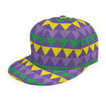 Geometric Mardi Gras Pattern Print Snapback Cap