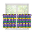 Geometric Mardi Gras Pattern Print Tier Curtains
