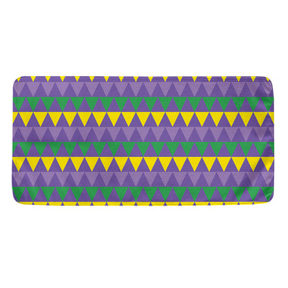 Geometric Mardi Gras Pattern Print Towel