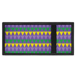 Geometric Mardi Gras Pattern Print Trifold Wallet