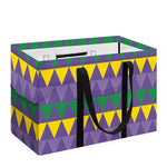Geometric Mardi Gras Pattern Print Utility Tote Bag