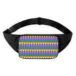 Geometric Mardi Gras Pattern Print Waist Bag