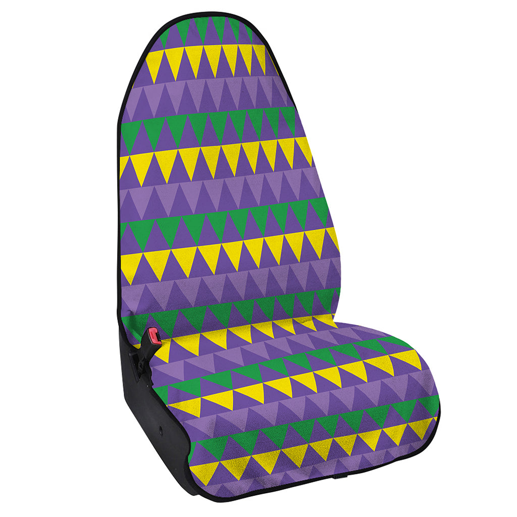 Geometric Mardi Gras Pattern Print Waterproof Car Seat Cover