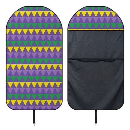 Geometric Mardi Gras Pattern Print Waterproof Car Seat Cover