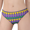 Geometric Mardi Gras Pattern Print Women's Panties