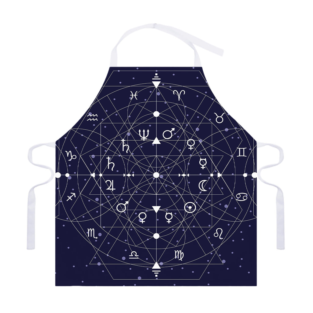 Geometric Moon Phase Print Adjustable Apron