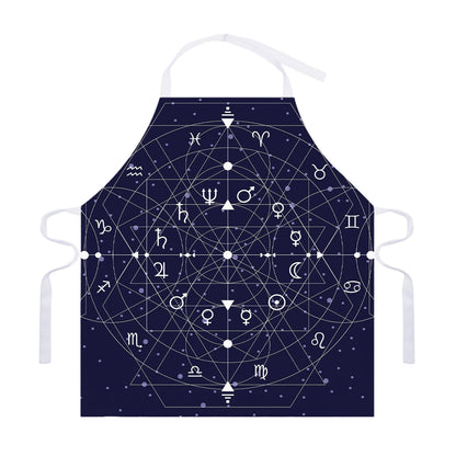 Geometric Moon Phase Print Adjustable Apron