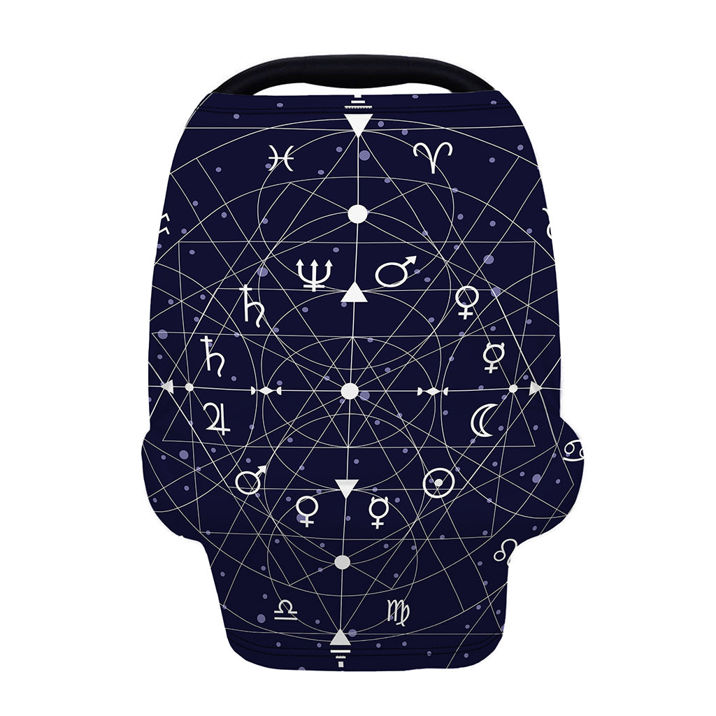 Geometric Moon Phase Print Baby Seat Cover