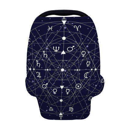 Geometric Moon Phase Print Baby Seat Cover