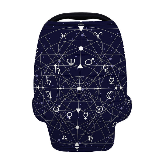 Geometric Moon Phase Print Baby Seat Cover