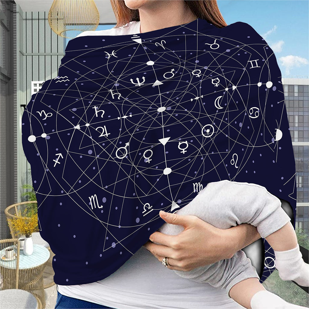 Geometric Moon Phase Print Baby Seat Cover