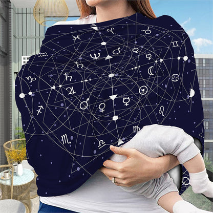 Geometric Moon Phase Print Baby Seat Cover