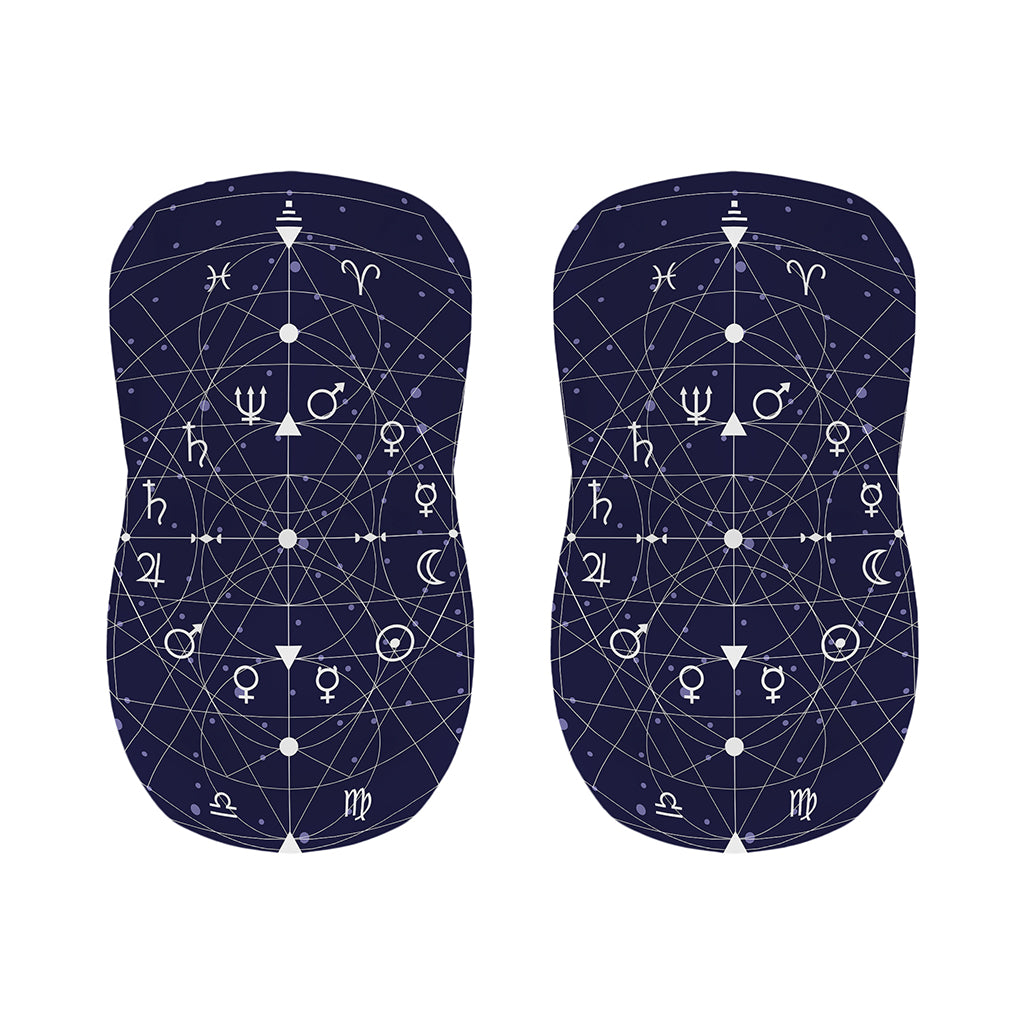 Geometric Moon Phase Print Bar Stool Covers