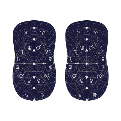 Geometric Moon Phase Print Bar Stool Covers