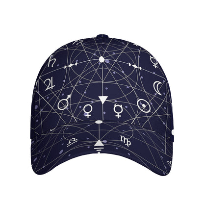 Geometric Moon Phase Print Baseball Cap