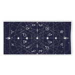 Geometric Moon Phase Print Beach Towel
