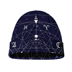 Geometric Moon Phase Print Beanie