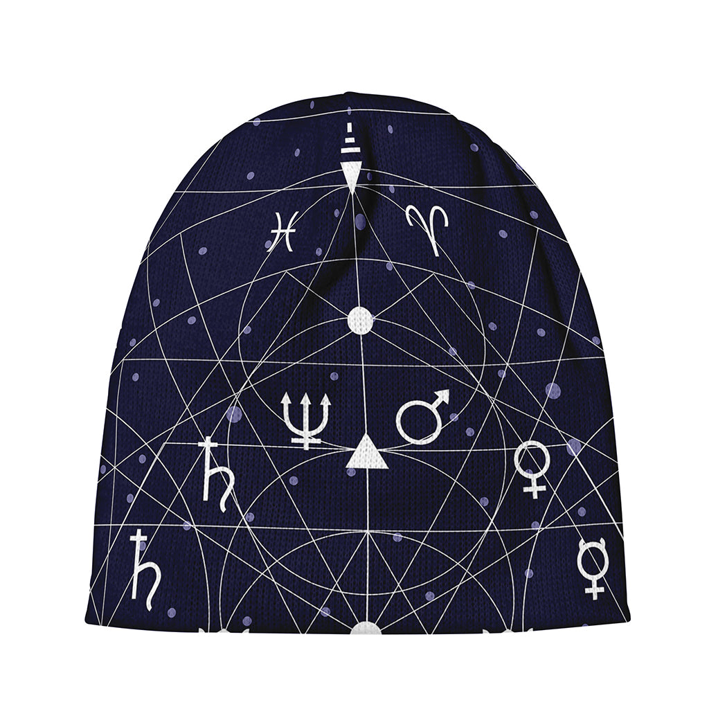 Geometric Moon Phase Print Beanie