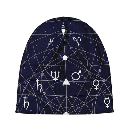 Geometric Moon Phase Print Beanie