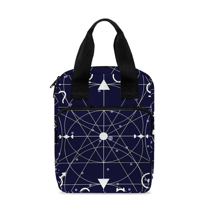 Geometric Moon Phase Print Bible Tote Bag